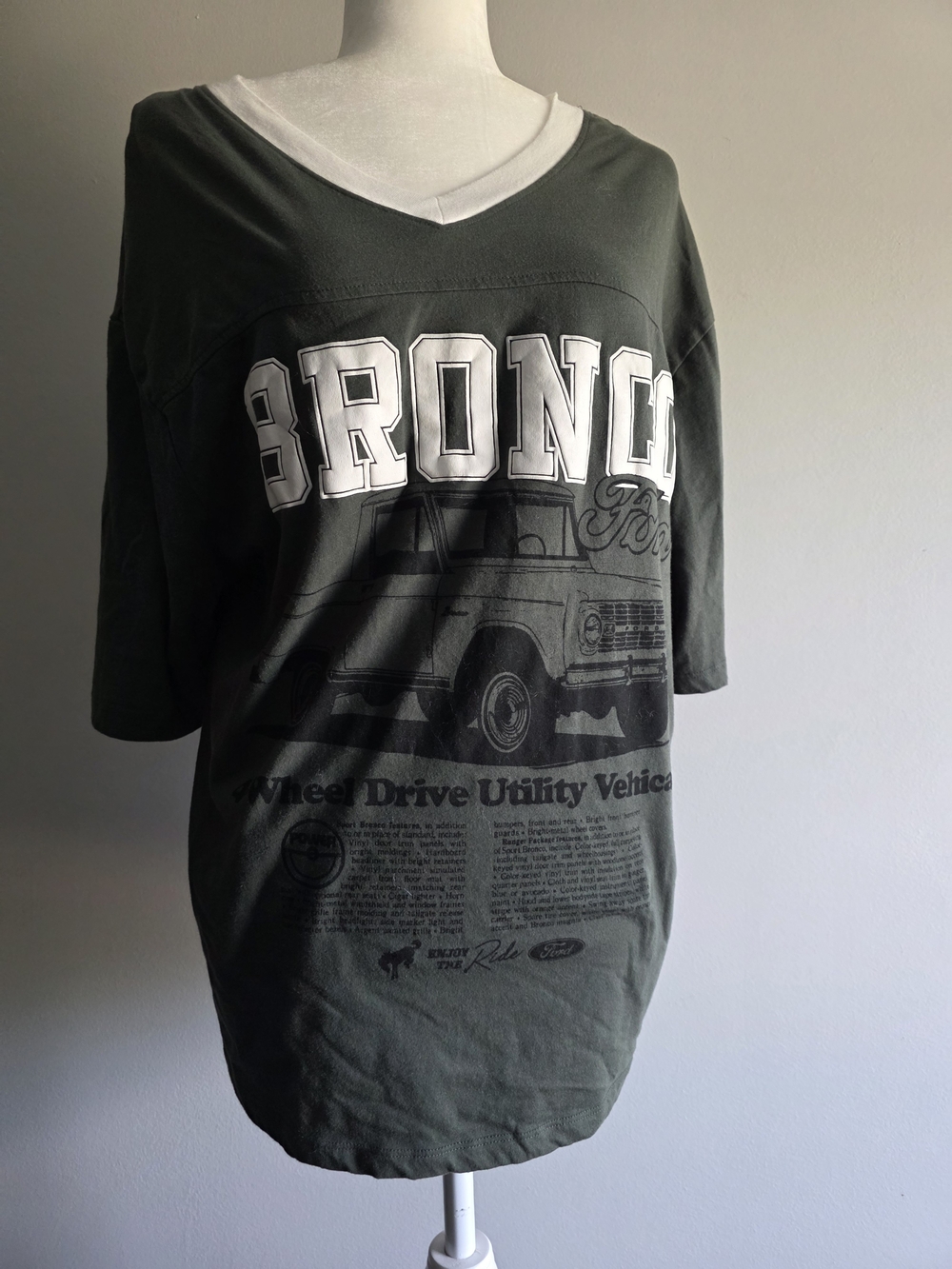 Officially licensed Ford Bronco women’s graphic shirt by Hybrid Apparel